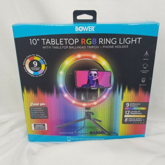 10" RGB Selfie Ring Light Studio Kit with Special Effects new in box - Picture 6 of 11
